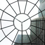 Color photograph of design of overhead window in Mayo Clinic in Rochester Minnesota