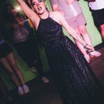 Fayetteville non binary drag artist Emerald Haze performing a number from Les Miserables "empty tables and empty chairs" mixed with "do you hear the people sing" at Taylor Madison Monroe's weekly Sunday Showcase at Club C4 in Fayetteville, Arkansas,