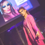 Pagan Holiday performs in her drag Sister Eden Cookies victory party for winning Fresh Fish drag all stars a drag show competition series thats been running at club sway in Little Rock Arkansas, the Drag Capitol of America for nearly a decade