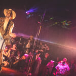Skyler teaches country line dancing at Stormey Weathers bimonthly Drag show Titties and Queers in the Capitol of Drag in Little Rock Arkansas at Club Sway